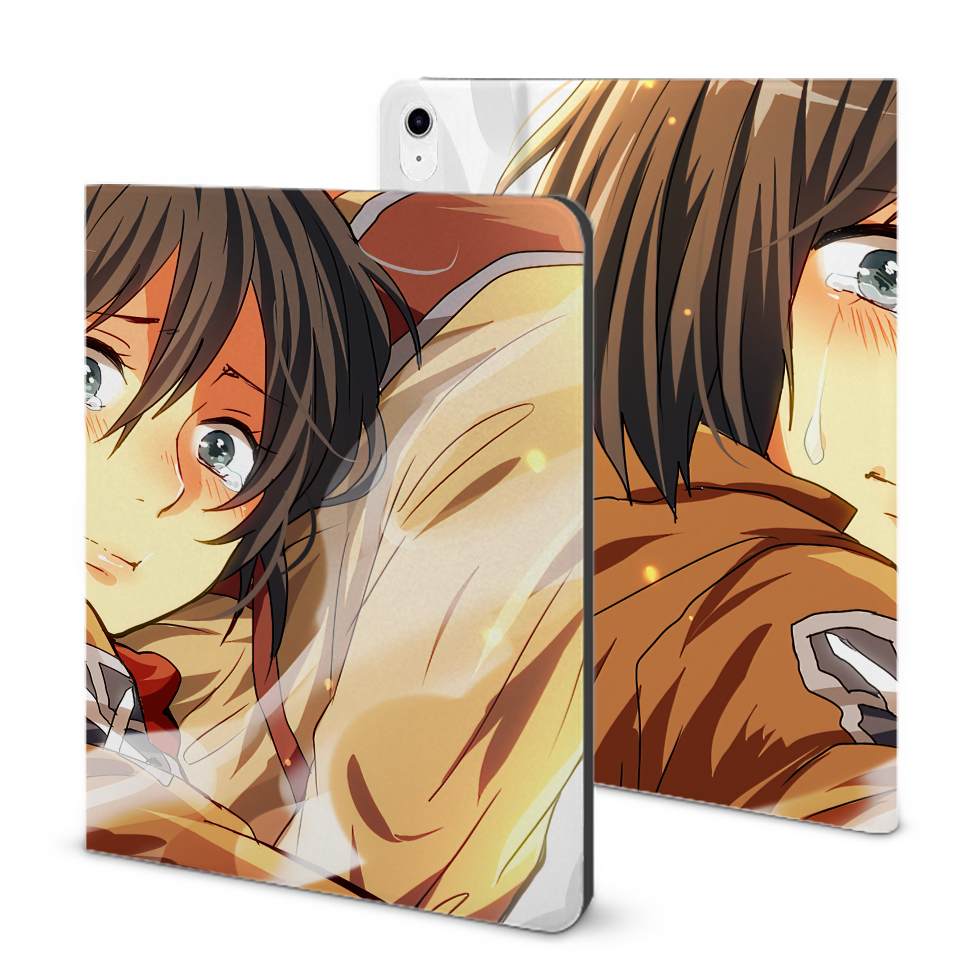 （画像用） 進撃の巨人 Attack on Titan IPad ケース ブック型 PUレザー TPU 耐衝撃 軽量 薄型 ペン収納なし 全面保護 IPad 各モデル対応